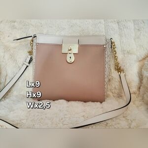Calvin Klein Collection Pink and Cream Crossbody Bag